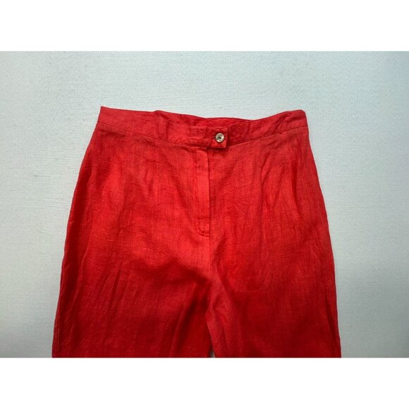 Harve Bernardo Holtzman Collection 100% Linen Two-Piece Set Size 12/14 Coral - Picture 14 of 16